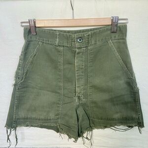 Urban Outfitters Vintage Distressed Army Green Shorts
